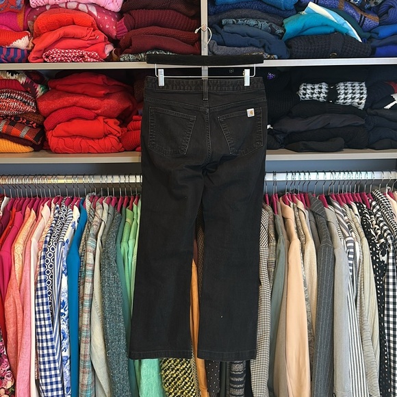 Carhartt black cropped jeans size 2 - Picture 3 of 3
